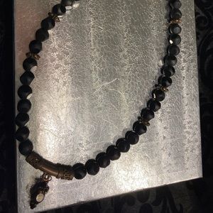 Black stone necklace
